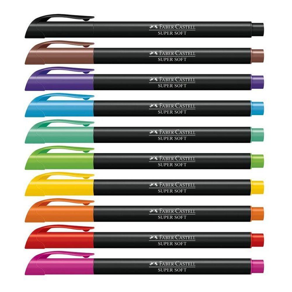 Caneta Hidrográfica Supersoft Brush 150710soft 10 Cores - Faber Castell - 2