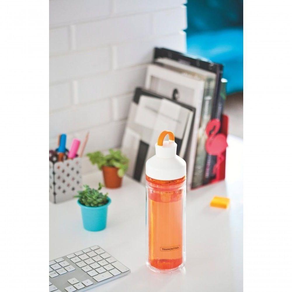 Garrafa De Tritan Tramontina Laranja Com Parede Dupla Exata 0,6 Litros - 2