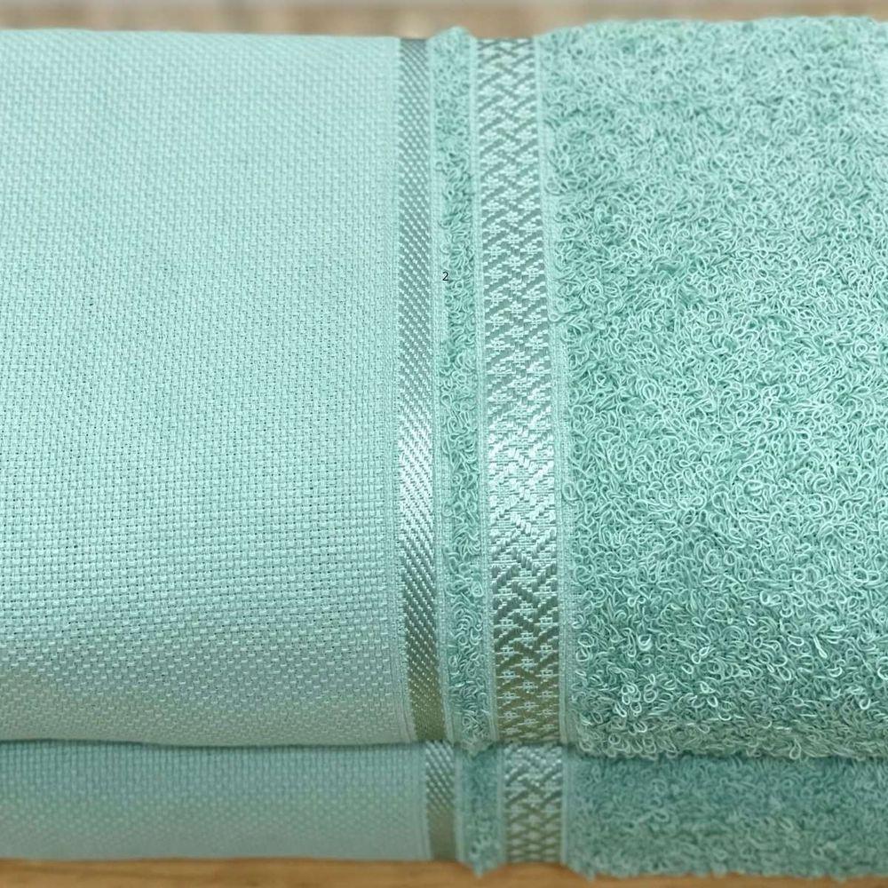 Toalha Visita Para Bordar Teka Criativa 30x50cm Verde Claro - 4