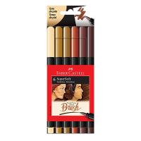 Caneta Hidrográfica Supersoft Brush 150706softtp 6 Cores Tons De Pele - Faber Castell - 1