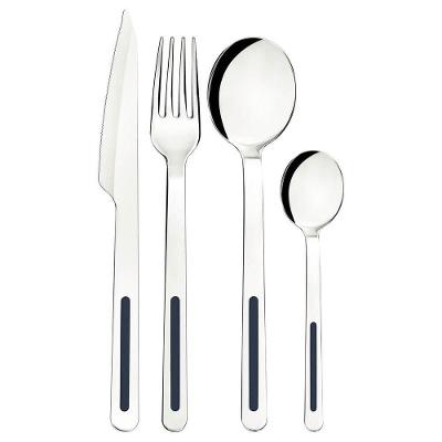 Faqueiro Tramontina Vik 24 Peças Em Aço Inox ônix