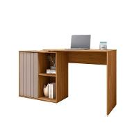 Escrivaninha Mesa Computador 140cm Tamires C01 - D'rossi Bege Amarelado-cinza - 2