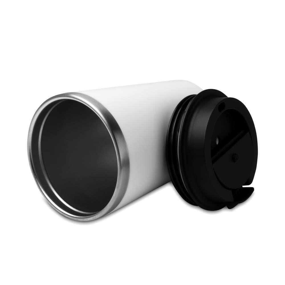 Copo Térmico Inox Com Parede Dupla E Tampa Rosca Branca 350ml - 3