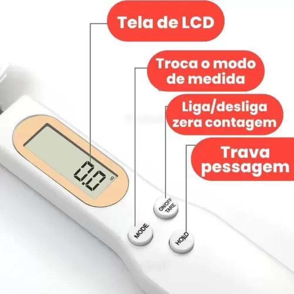 Colher Balanca Precisao 500gr Digital Lcd Dosador Medidor Eletronico Alimentos Graos Cozinha Culinaria - 4