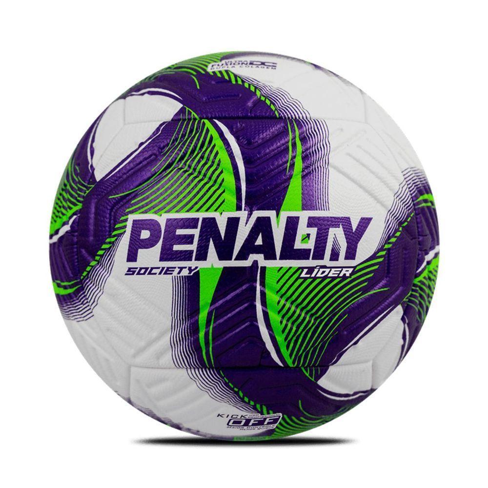 Bola De Futebol Society Penalty Líder Xxv Branco + Verde - 1