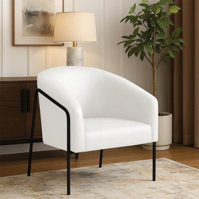 Poltrona Sala Industrial Alta Preto Stella Sintético Pu D03 - D'rossi Branco