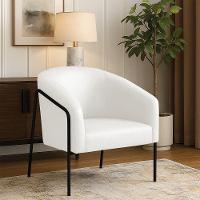 Poltrona Sala Industrial Alta Preto Stella Sintético Pu D03 - D'rossi Branco - 1