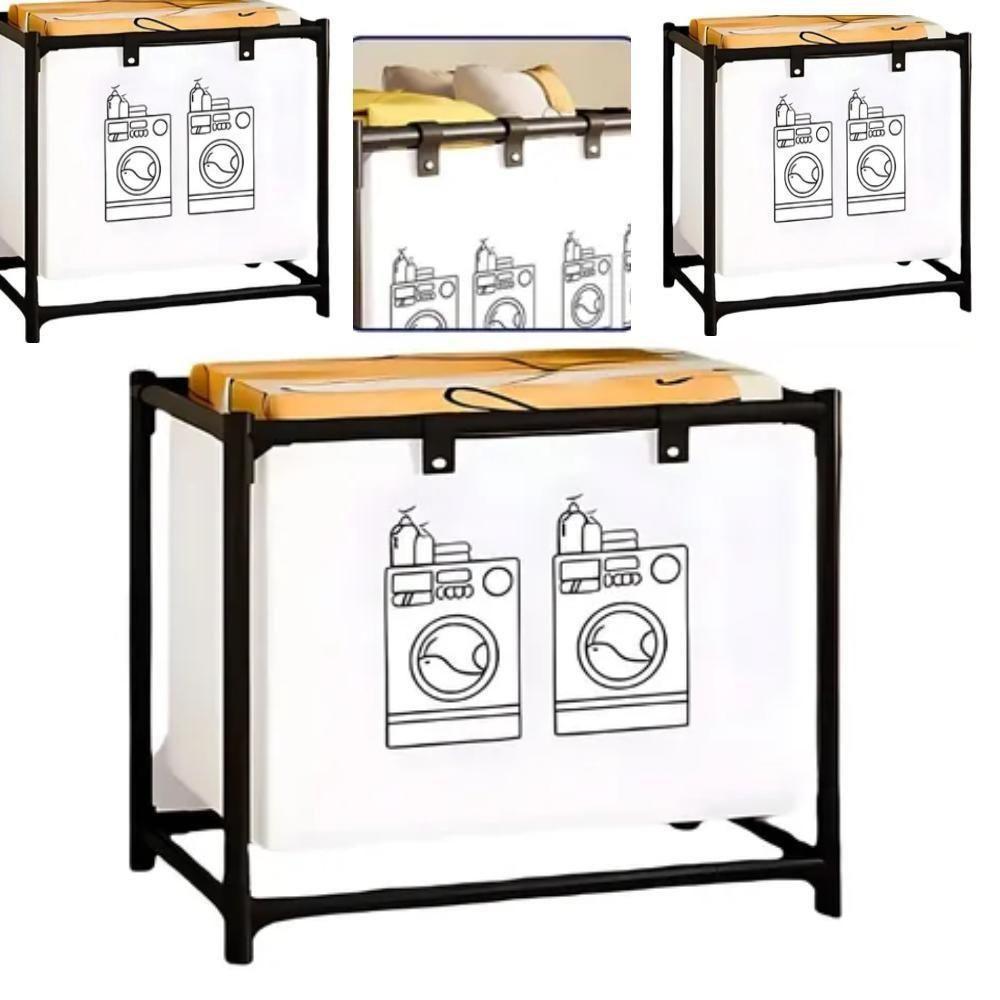 Cesto Roupa Suja Lavanderia Organizador Forro Removivel Dobravel Brinquedos Multiuso Desmontavel Quarto Banheiro - 1