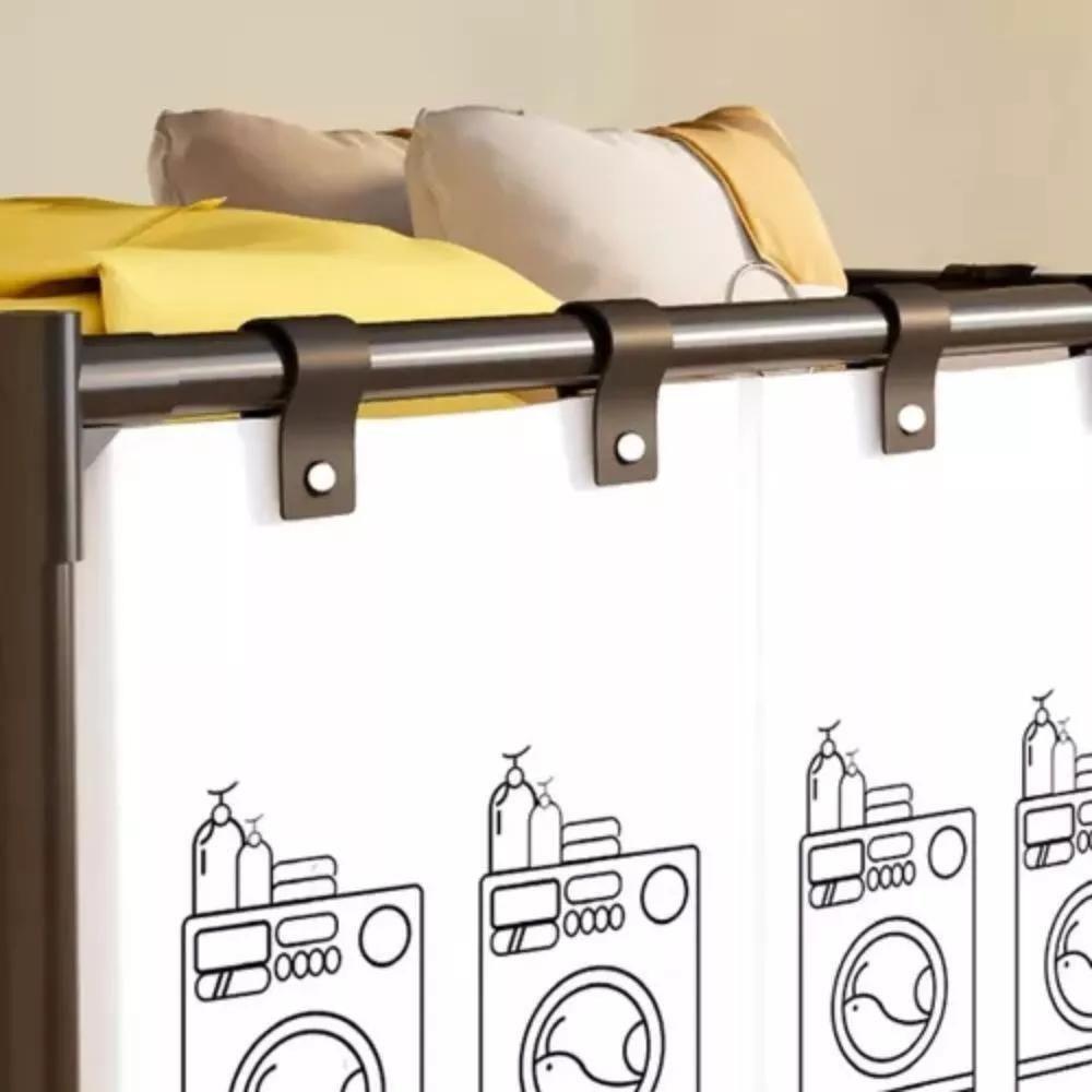 Cesto Roupa Suja Lavanderia Organizador Forro Removivel Dobravel Brinquedos Multiuso Desmontavel Quarto Banheiro - 4