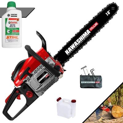 Motosserra Kawashima Kcs500p à Gasolina 49.3cc 2t Com Sabre 18 Polegadas 6600220 + Óleo Stihl 8017