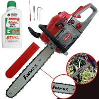 Motosserra Anmax Cs5800a à Gasolina 2t 58cc 3,1hp Sabre 20'' Ponta Rolante Profissional + Óleo Castrol Stihl 500ml - 1