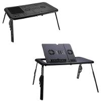 Mesa Notebook Apoio Refrigeração 2 Coolers Ventilador Touch Suporte Base Refrigerada Cama Sofá Ergonômica Dobrável Artic