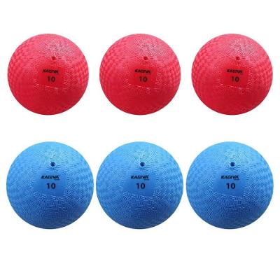 Kit 06 Bola De Iniciação Kagiva N°10 De Borracha Azul+vermelho