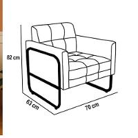 Poltrona Sala Industrial Alta Tubo Dourado Elisa Suede D03 - D'rossi Verde