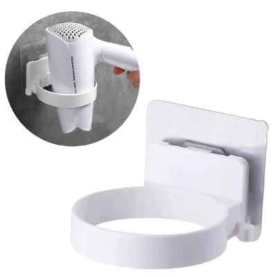 Suporte Secador Cabelo Sem Furo Organizador Fios Adesivo Parede 2 Em 1 Gancho Pendurar Porta Acessorios Banheiro