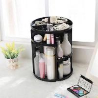 Suporte Organizador De Maquiagem Giratorio Estante Cosmeticos Creme Perfume Skin Care Penteadeira 3 Andares Luxo Preto - 2