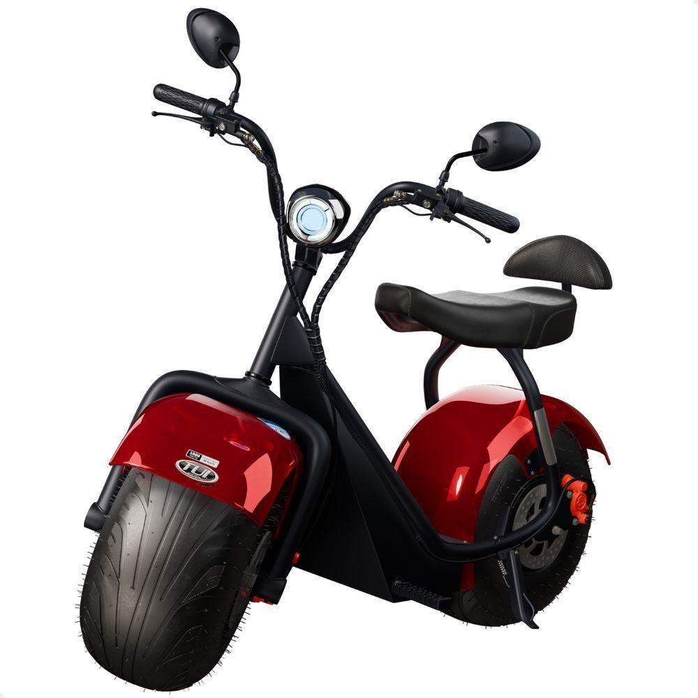 Scooter Elétrica 1000W Tui 2 Lugares Autonomia 60km Sem Cnh Vermelho - 1