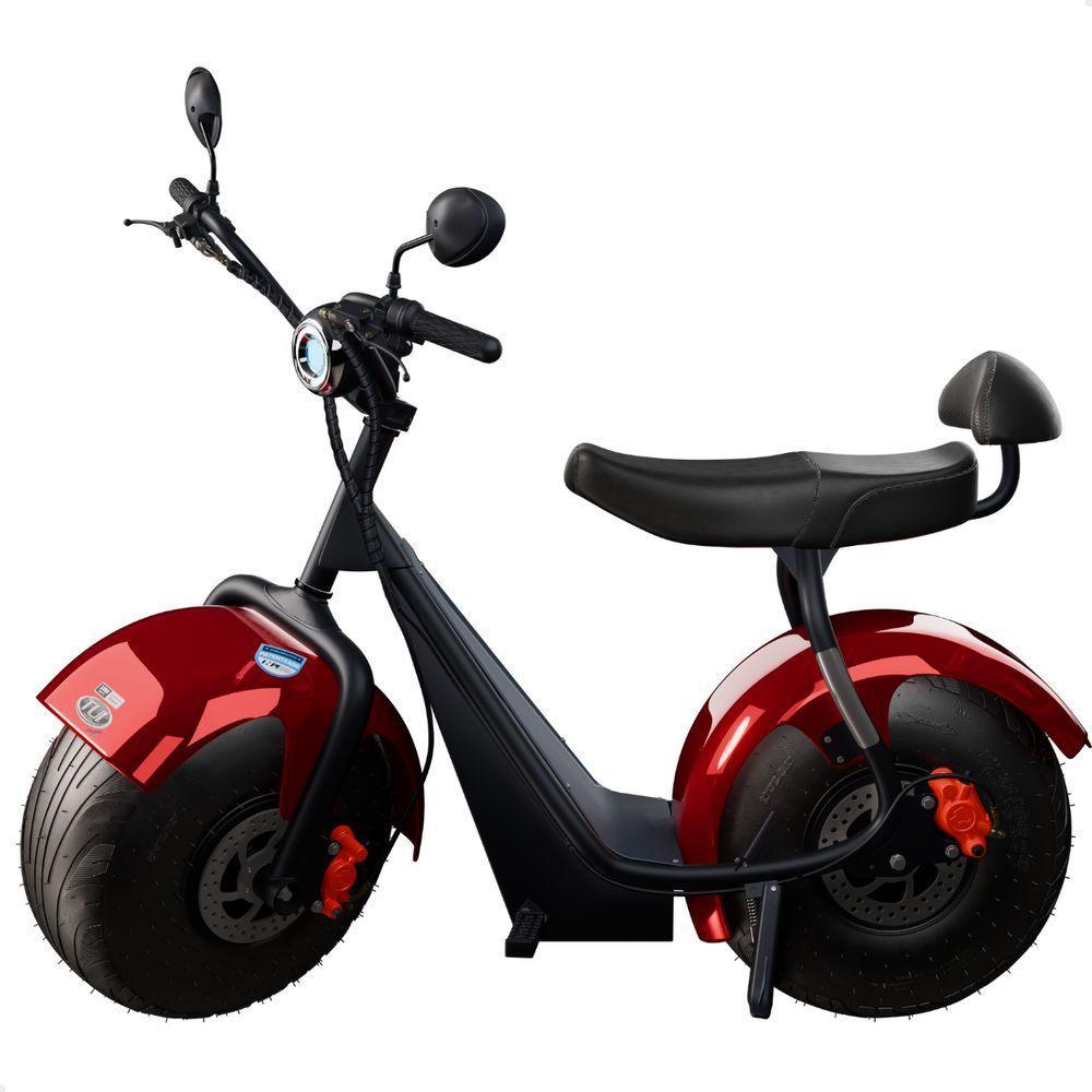 Scooter Elétrica 1000W Tui 2 Lugares Autonomia 60km Sem Cnh Vermelho - 2