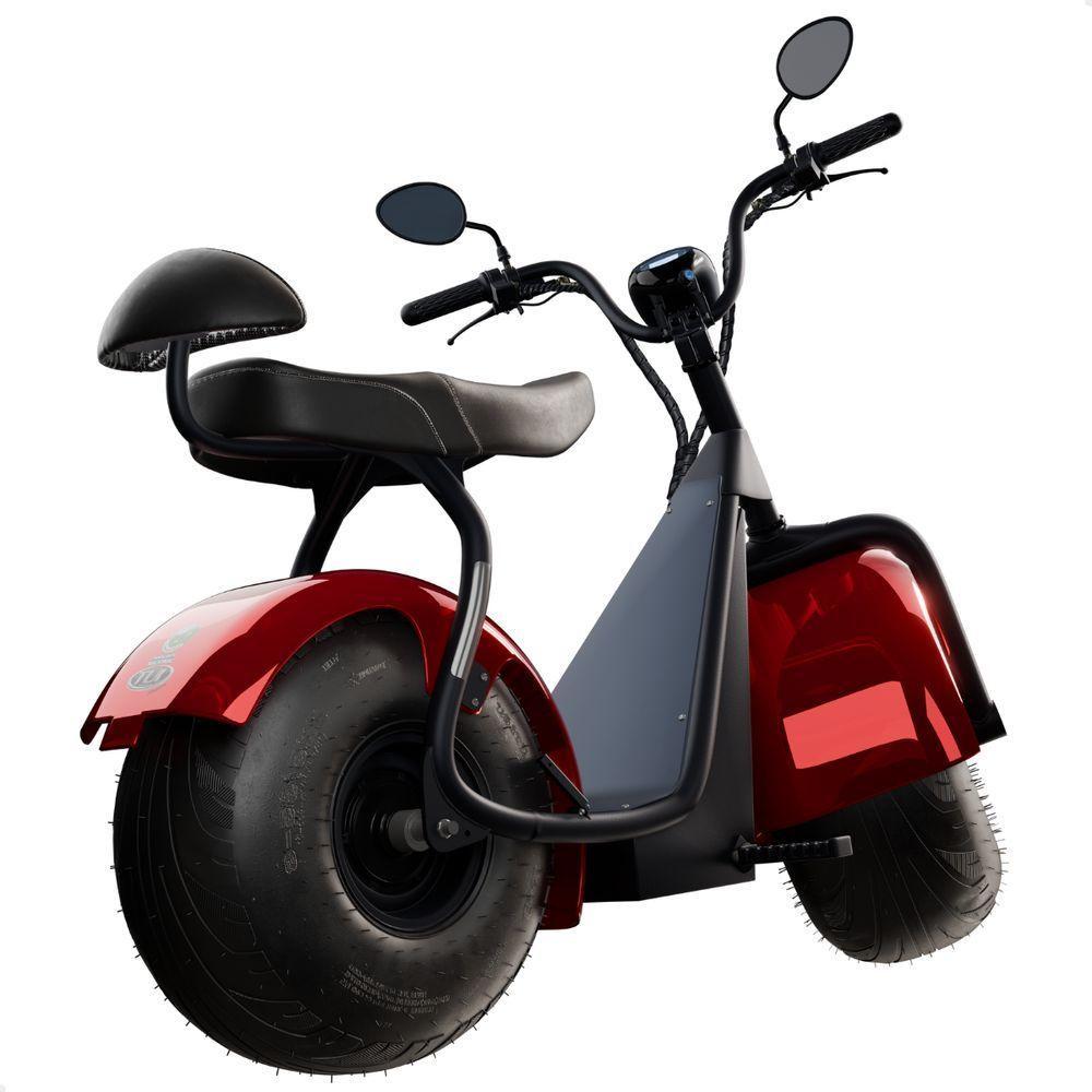 Scooter Elétrica 1000W Tui 2 Lugares Autonomia 60km Sem Cnh Vermelho - 5