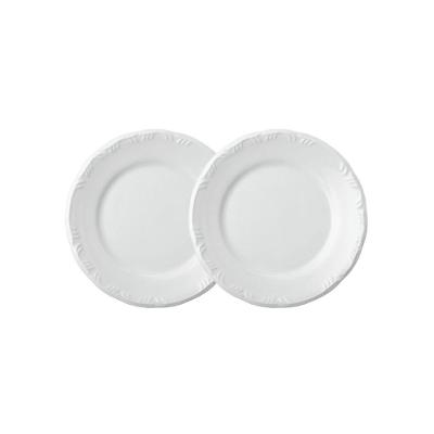 Jogo 2 Pratos Rasos Pomerode Brancos 25,6 Cm Porcelana Schmidt