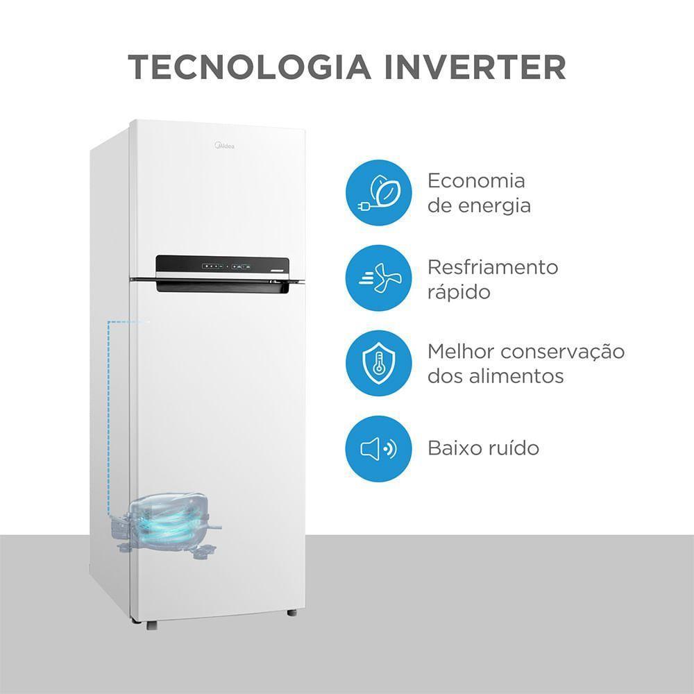 Geladeira Frost Free Duplex 394L Inverter Midea MDRT533EVD011 110V - 4