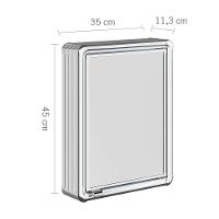 Armário Para Banheiro Com Espelho Astra Lbp12-s Sobrepor Prata - 5