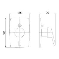 Acabamento Monocomando Para Banheira E Chuveiro Docol Nexus 502806 1-2" Cromado - 3