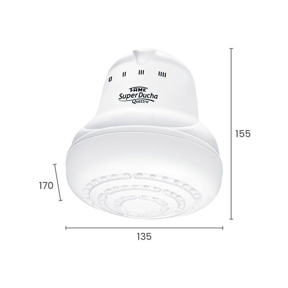 Chuveiro Fame Super Ducha Quattro 4 Temperaturas Branco 5400W 110V - 2