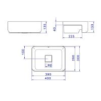 Cuba De Semiencaixe Deca Slim 40x30 L.63040.17 Retangular Branco - 5