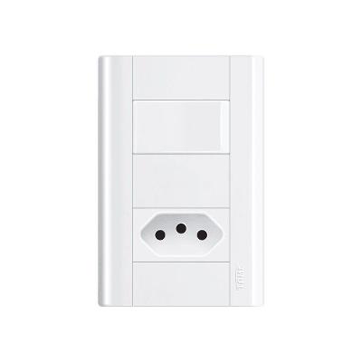 Interruptor Simples E Tomada 2p+t 20a Fame Modulare Com Placa 4x2 Branco