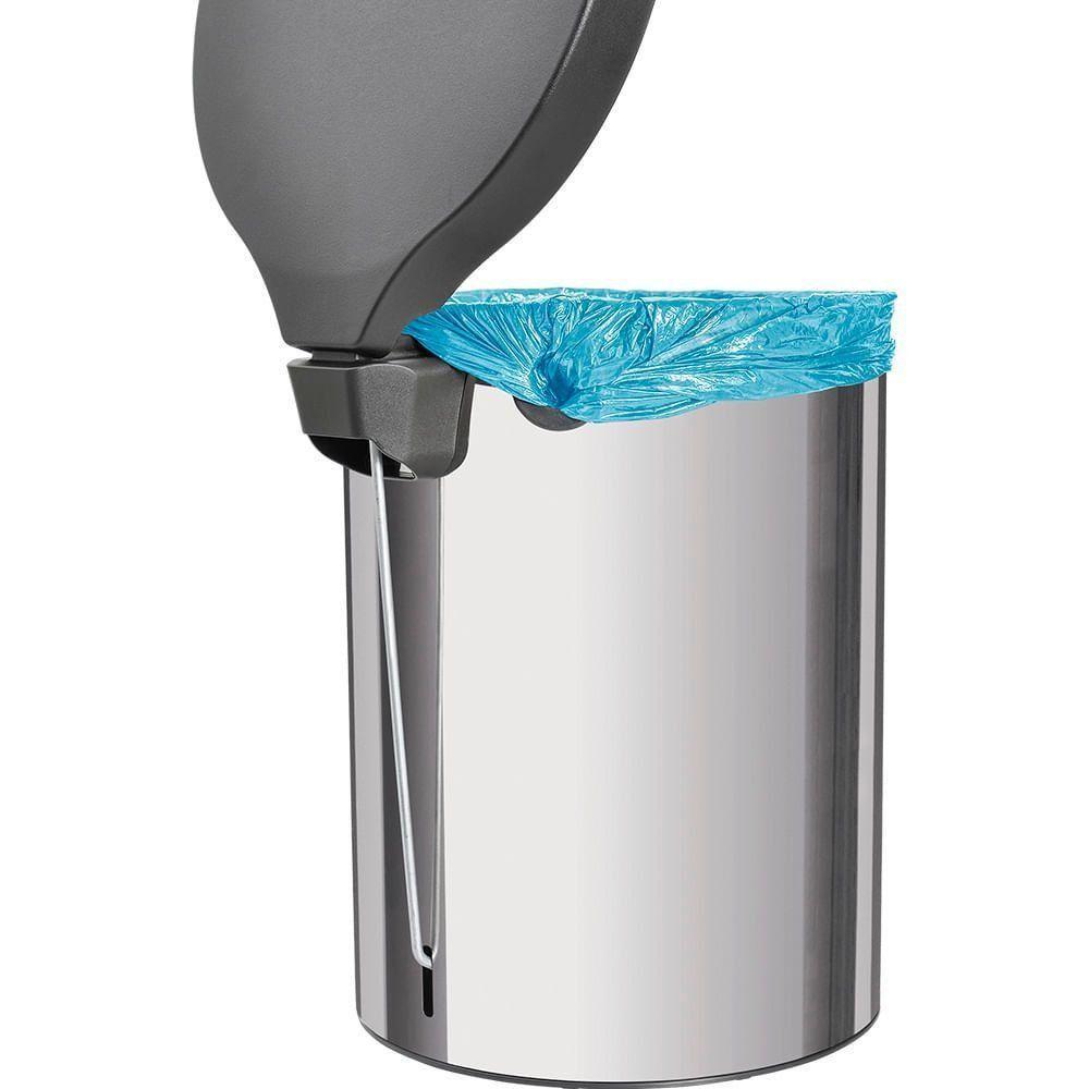 Lixeira Tramontina New Com Pedal 12l Redonda Inox Polido Aço Inox Polido - 3