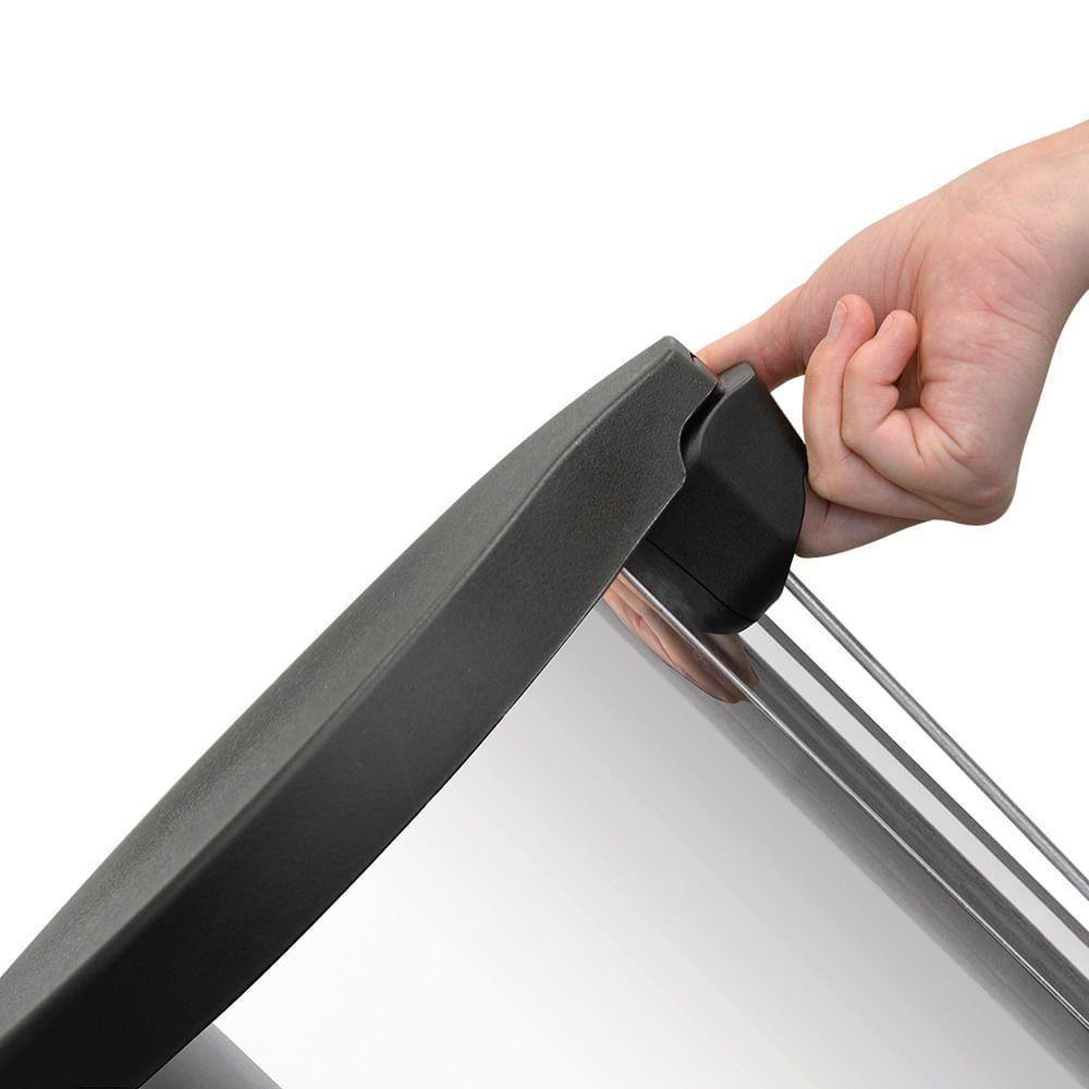 Lixeira Tramontina New Com Pedal 12l Redonda Inox Polido Aço Inox Polido - 4