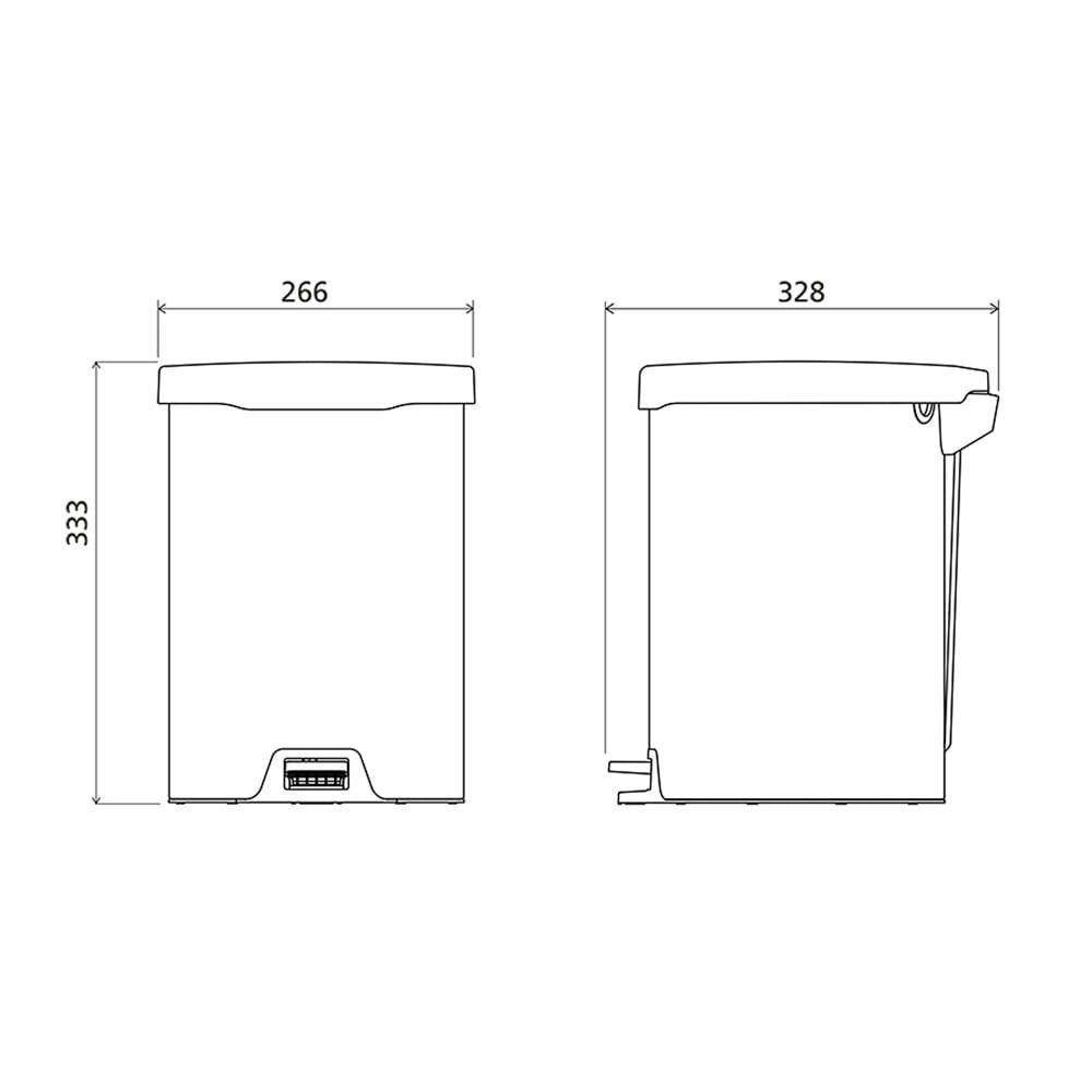 Lixeira Tramontina New Com Pedal 12l Redonda Inox Polido Aço Inox Polido - 8