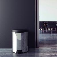 Lixeira Tramontina New Com Pedal 12l Redonda Inox Polido Aço Inox Polido - 6