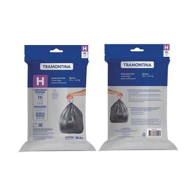 Saco De Lixo Para Lixeiras Tramontina Com Cordão De Fechamento 20 Litros
