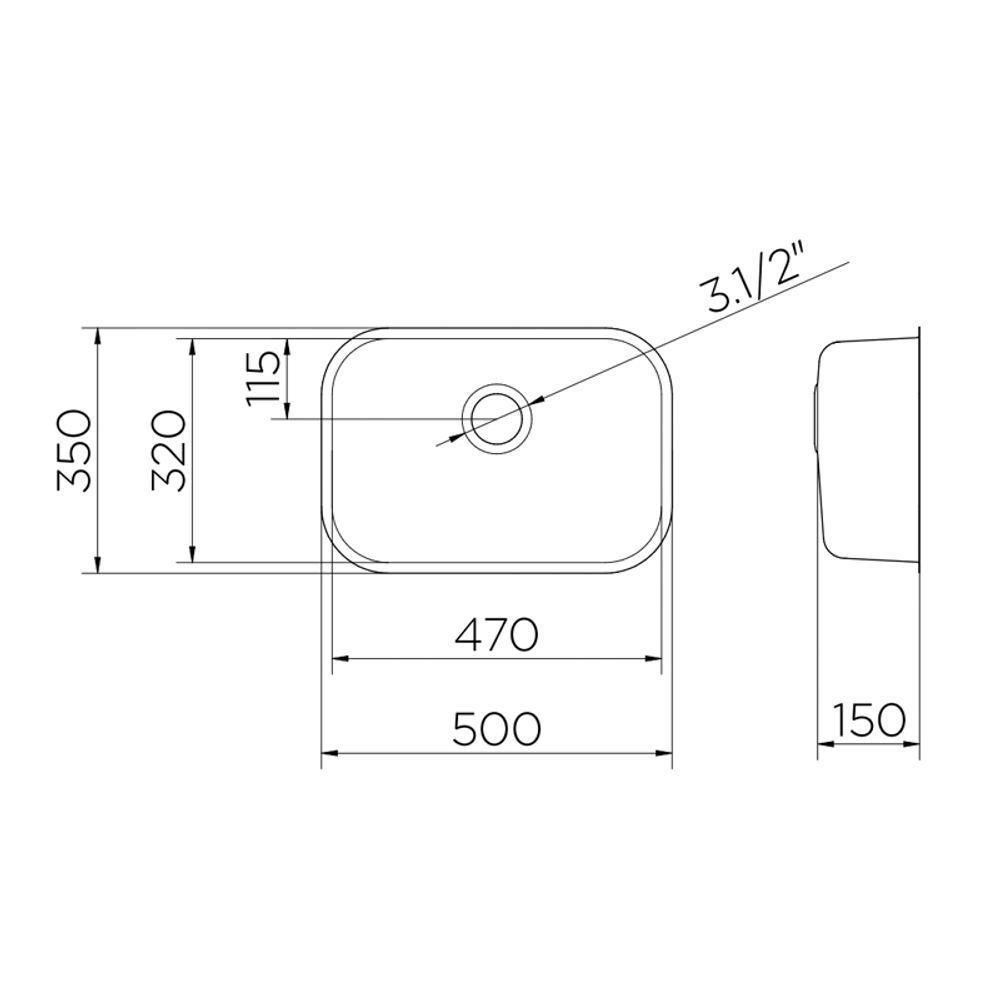 Cuba Docol Invicta 47x32 016983ch Inox Alto Brilho - 2