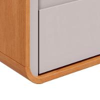 Mesa De Cabeceira 2 Gavetas Loop Amêndoa Clean E Off White - 3