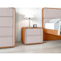 Mesa De Cabeceira 2 Gavetas Loop Amêndoa Clean E Off White - 7