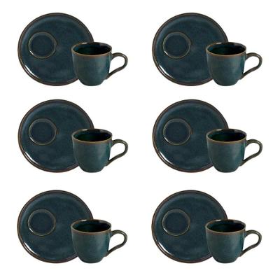 Conjunto De Xícara De Chá Pires Descentralizado 06 Peças Bio Oceano Porto Brasil