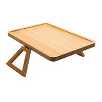 Bandeja Retangular Dobrável Para Braço De Sofá De Bambu Lyor - 1