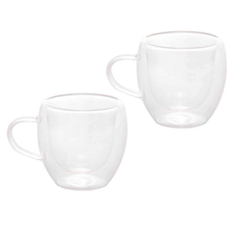 Conjunto De Xícaras Para Café 80ml Vidro Duplo 2 Peças Modern Lyor - 1