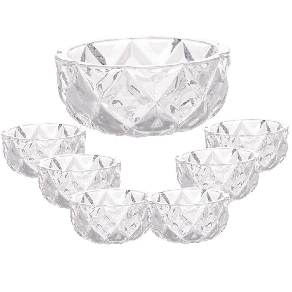 Conjunto 7 Peças Para Sobremesa De Cristal Diamond Lyor - 1