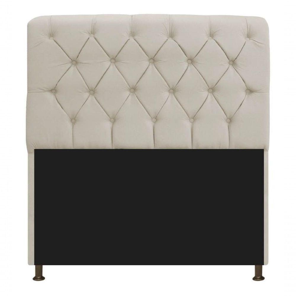 Kit Cabeceira Lady E Recamier Félix 140 Cm Casal Suede Rosê - Amarena Móveis Cor Bege Suede - 5