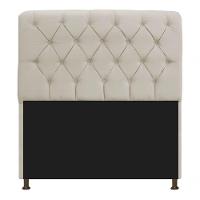 Kit Cabeceira Lady E Recamier Félix 140 Cm Casal Suede Rosê - Amarena Móveis Cor Bege Suede - 5