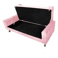 Kit Cabeceira Lady E Recamier Félix 140 Cm Casal Suede Rosê - Amarena Móveis Cor Rosa Bebê Suede - 3