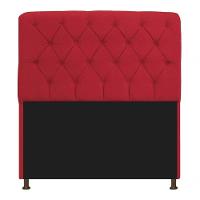 Kit Cabeceira Lady E Recamier Félix 140 Cm Casal Suede Rosê - Amarena Móveis Cor Vermelho Suede - 5