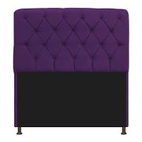Kit Cabeceira Lady E Recamier Félix 140 Cm Casal Suede Rosê - Amarena Móveis Cor Roxo Suede - 3
