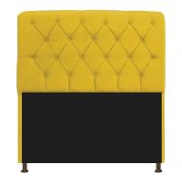 Kit Cabeceira Lady E Recamier Félix 140 Cm Casal Suede Rosê - Amarena Móveis Cor Amarelo Suede - 5