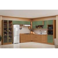 Armário Aéreo P- Cozinha Canto Reto Vibra T652 C- 1 Porta 98cm Canela-verde Pistache Lacca - Kappesberg - 6