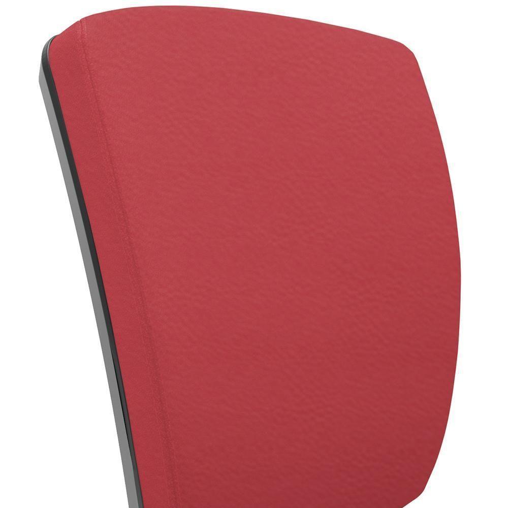 Kit 03 Cadeiras De Escritório Diretor Office Giratória Preto Alta Flexi P03 Vinil Vermelho - Lyam - 9